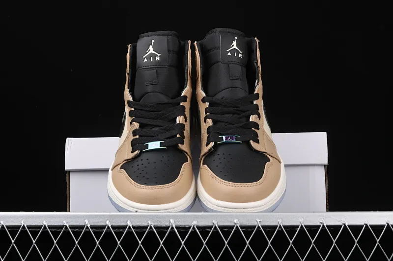 All categories Air Jordan Jordan series basketball shoes Air Jordan 1 High Air Jordan 1 High AJ1 Joe 1 Black Khaki Pearl Milk Tea Chameleon AH7389-003